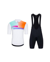 HOLOKOLO Cycling short sleeve jersey and shorts - SPECTRO - black/white